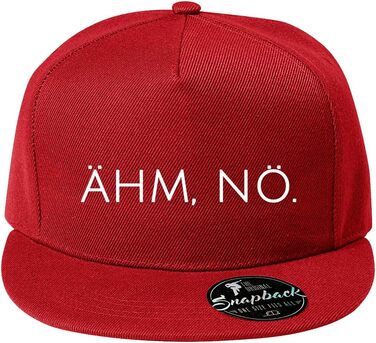 Кепка бейсболка унісекс Ähm nö - червона, універсальний розмір