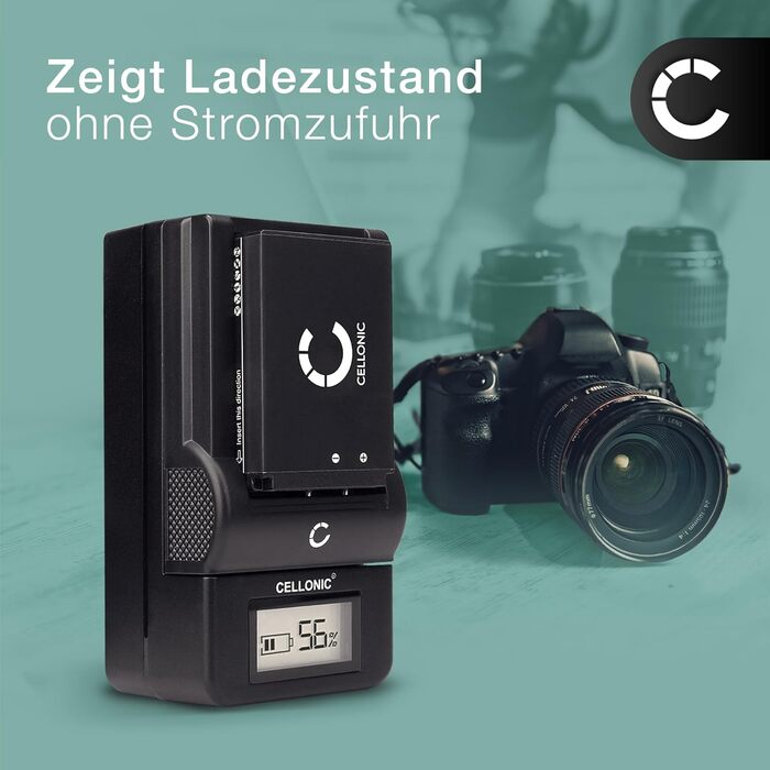 Зарядний пристрій CELLONIC BC-TRV AC-VQV10 для акумуляторів Sony NP-FV70, FV50, FV100 (FDR-AX100, AX100e, AX33, AX53, HDR-CX625) з дисплеєм та кабелем