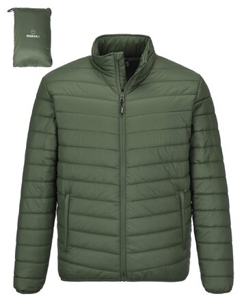Чоловіча тепла куртка-пуховик Outdoor Ventures, компактна стібана куртка темно-синього кольору (3XL, Армійський зелений)