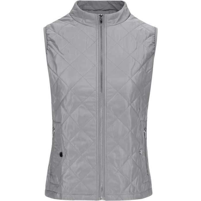 Жіноча тепла жилетка Steppweste, легка, з утеплювачем, вітро- та водонепроникна, з капюшоном, для активного відпочинку, сіра, розмір S