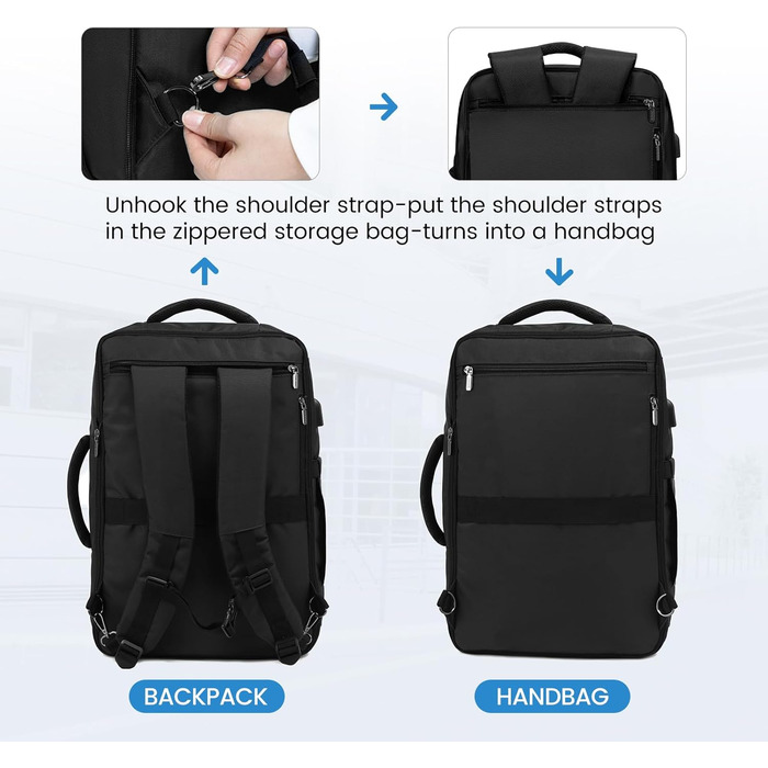 Чорний рюкзак LOVEVOOK 17.3