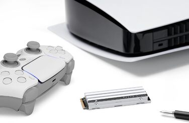 SSD Corsair MP600 Elite 1TB M.2 PCIe Gen4 x4 NVMe з кулером - для PS5 - Швидкість до 7000 МБ/с - Білий