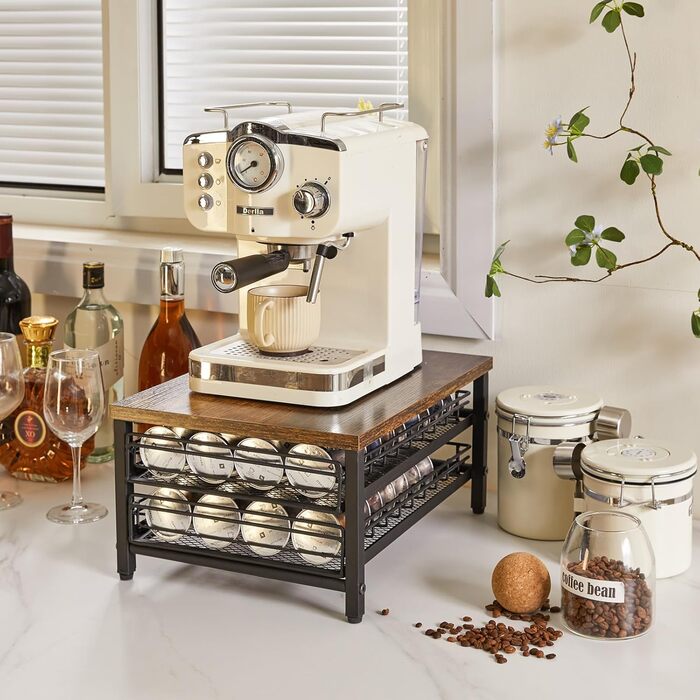 Організатор для капсул кави Nespresso IBUYKE, 80 капсул, 2 яруси, темно-коричневий TCJ102H