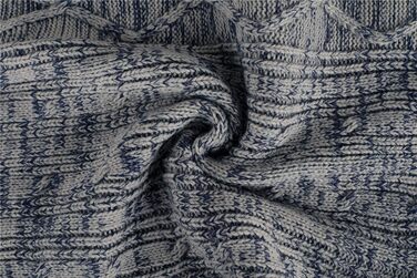 Чоловічий в'язаний кардиган Runcati з довгим рукавом, коміром та замком, з косими візерунками (XL, сірий)