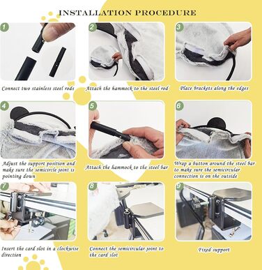 Кішка гамак ліжко кошик для сну, м'яке ліжко для котів та цуценят, 45x45 см, з ковдрою та іграшками, до 22 кг