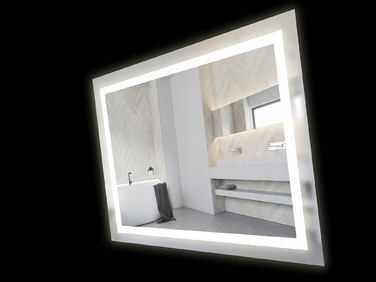 LED-дзеркало у ванну кімнату 100x110 з сенсорним перемикачем