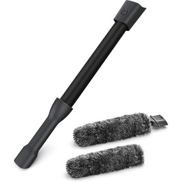AEG AKIT21 Duster Kit (Flexible duster, suction hose, cleaning of delicate items, scratch-free dusting, vacuum cleaner attachment, washable, suitable for QX6, QX7, QX8-2, QX9, grey/black) AKIT21 Duster