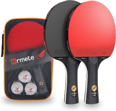 Набір для настільного тенісу: 2 ракетки, 3 м'ячі, сумка. Підходить для початківців, сімей та професіоналів