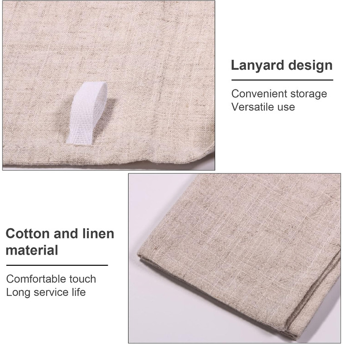 Cloth Napkins, 12-Pack High-Quality Beige Napkins 40x40 cm, Table Decoration Napkins Wedding Birthday, Linen Napkins Reusable Parties Dinner Cafe Restaurant
