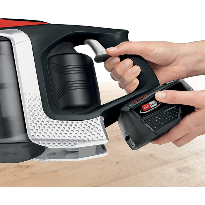 Bosch акумуляторний пилосос Unlimited ProPower Serie 8 BSS81POW1, бездротовий ручний, без мішка, гігієнічний фільтр, висока потужність всмоктування, довгий час роботи, швидка зарядка, насадка для щілин, чорний