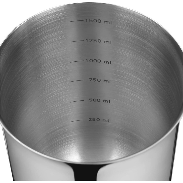 WMF Function Bowls Mixing Bowl 1.5l, with handle, polished Cromargan stainless steel, internal scale, dishwasher safe