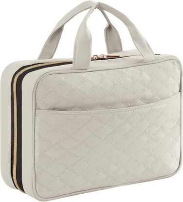 Сумка для косметики та туалетних аксесуарів Lifewit для подорожей, велика органайзер з гачком, прозора кишеня для гігієнічних засобів, світло-зелений (світло-сірий, M)