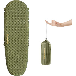 Каремат Naturehike Thermal 3.5R - ультралегкий туристичний каремат 4-сезонів (-6℃) самонадувний з надувною сумкою, високий R-значення, військовий камуфляж, прямокутний, XL