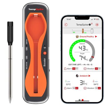 Бездротовий термометр для м'яса ThermoPro TempSpike Bluetooth 150м, IP67, для гриля, духовки, мангала, ротісерії, фритюрниці