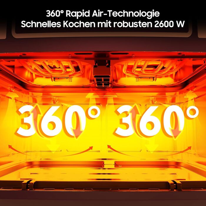 Фритюрниця повітряна подвійна 12л з подвійними камерами, LED-дисплеєм, 10 програмами, функцією сушіння та Dual Cook, 2600W