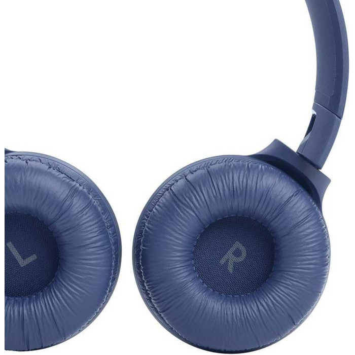Навушники JBL Tune 510 BT Bluetooth – бездротові, складні, з функцією гучного зв'язку, сумісні зі голосовими асистентами, до 40 годин роботи (блакитні)