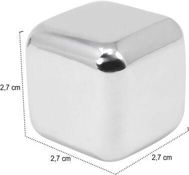 Набір для віскі Com-Four® з нержавіючої сталі: 12 кубиків льоду, мішечок для зберігання та подарункова коробка. Багаторазові кубики льоду для віскі, джину, тоніку та коньяку