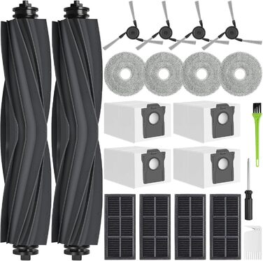 Запчастини для Dreame X30 Ultra, L10s Ultra Gen2, L40 Ultra AE, Mova E30 Ultra: комплект аксесуарів (2 основні щітки, 4 фільтри, 4 ганчірки для миття, 4 бічні щітки, 4 пилозбірники)