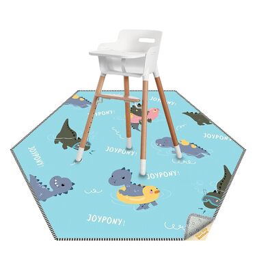 Товста водонепроникна килимок для стільчика 130×130 см, 4 шари, протиковзка основа, дитяча захисна підстилка для творчості, малювання, ігор, пікніка, легка у догляді, шестикутна
