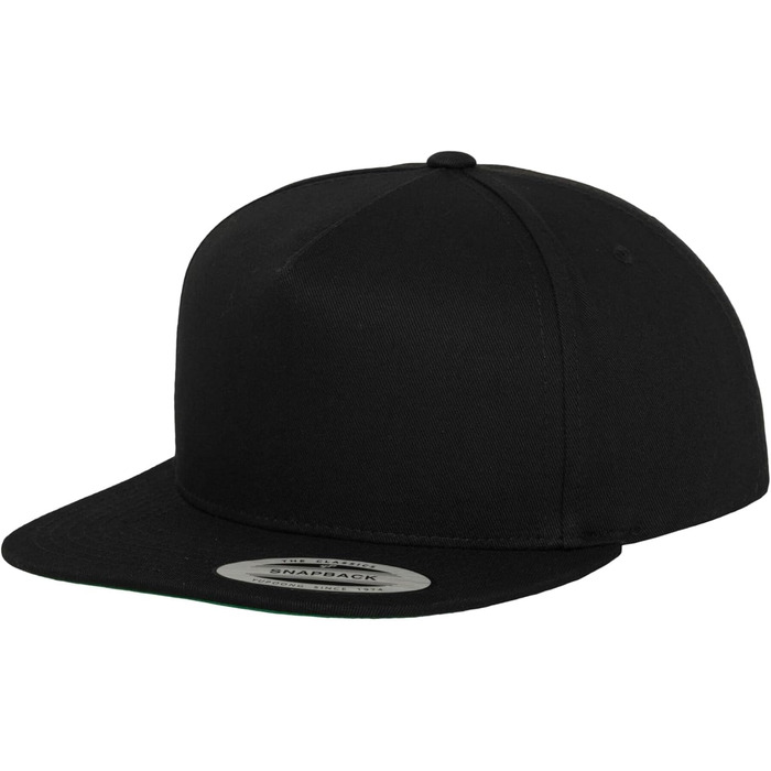 Кепка Flexfit Classic 5 Panel Snapback, унісекс, чорний колір