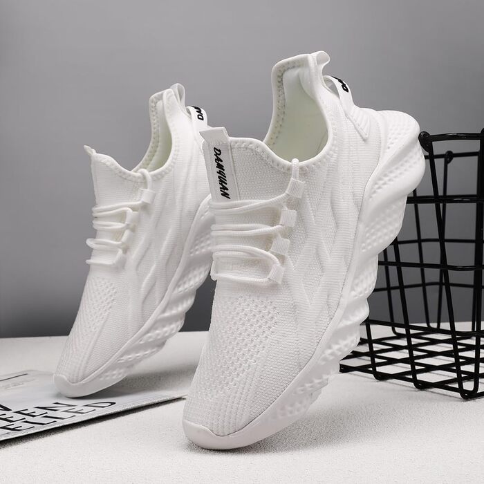 Жіночі кросівки для ходьби, бігу та трекінгу - EGMPDA. Легкі, дихаючі, білі (38 EU)