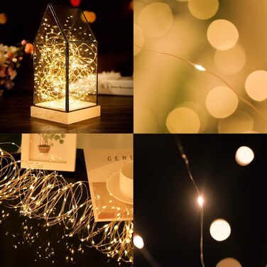 LED гірлянда SALCAR, 1000 світлодіодів, 20 м, мідний дріт, 8 режимів, вологостійка, тепле світло, для декору кімнати, дерева, саду, вечірки, весілля