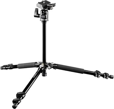 Штатив Mantona Basic Scout - 90 x 90 x 615 мм, вантажопідйомність 5 кг, з кульковою головкою, для камер, з водяною рівнем, алюміній, середньою міцною колоною