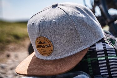 Кепка бейсболка Jumping Bird для чоловіків • Зручна snapback кепка для активного відпочинку • Регульований розмір, легко миється, світло-сіра
