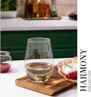Кросно Шампанські келихи Prosecco | Набір 6 шт. | 280 мл | Колекція Harmony | Келихи для шампанського та Prosecco | Ідеально для дому, ресторанів та вечірок | Можна мити в посудомийній машині