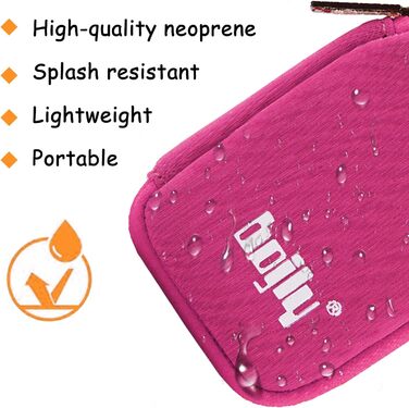 Органайзер для USB-накопичувачів та аксесуарів: водонепроникна сумка-чохол (9 відділень, чорний, рожевий)