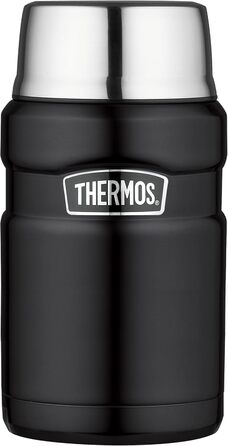 THERMOS Stainless King: контейнер для їжі з нержавіючої сталі, вакуумна ізоляція, 680 мл, матовий чорний