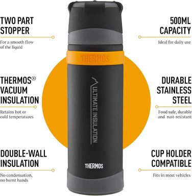 Термос Ultimative MK II вакуумна ізольована пляшка - 500 мл (колір: коричневий, матовий чорний)