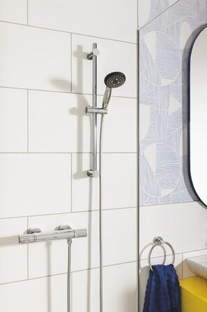 Душова лійка GROHE Vitalio Start 100 кругла, хром, 3 струмені, водозберігаюча, універсальне кріплення