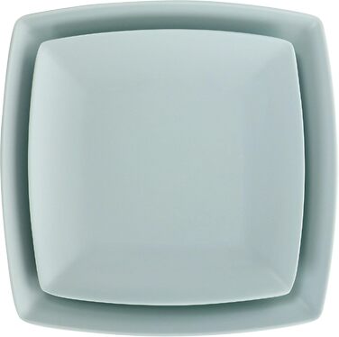 Набір посуду Gibson Home Soho Grayson, 16-ти частинний, квадратний, меламін, м'ятний