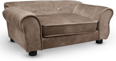 Диван для домашніх тварин MG Design темно-зелений – стабільний дерев'яний каркас, м'яке оздоблення, легко чиститься. Підходить для собак та котів, збірно-розбірний. Темно-зелений, W12 (Сірий – W04)