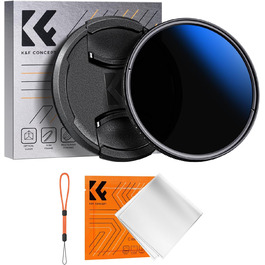 Фільтр ND K&F Concept K-Serie 43mm, змінний, ND2-400 (1-9 ступенів затемнення) з кришкою об'єктива