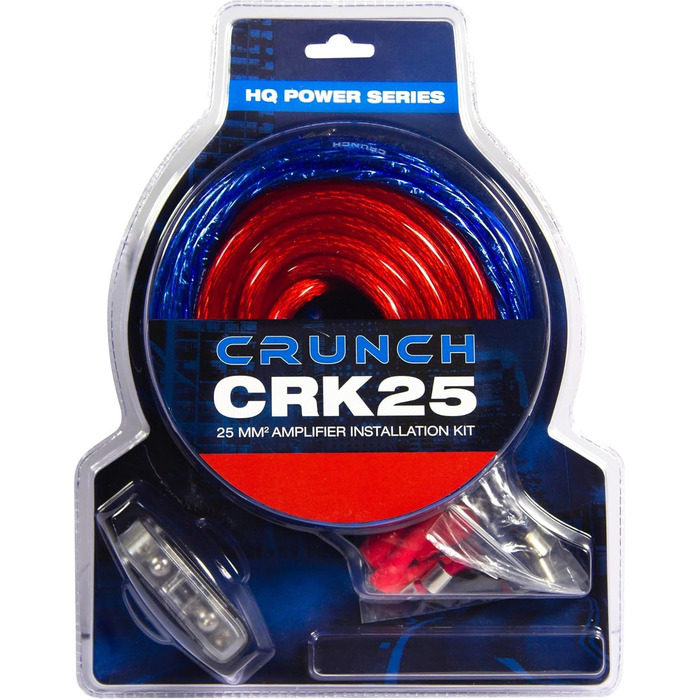 Комплект кабелів Crunch CRK25 5м 25мм² для підключення автоусилювача HiFi