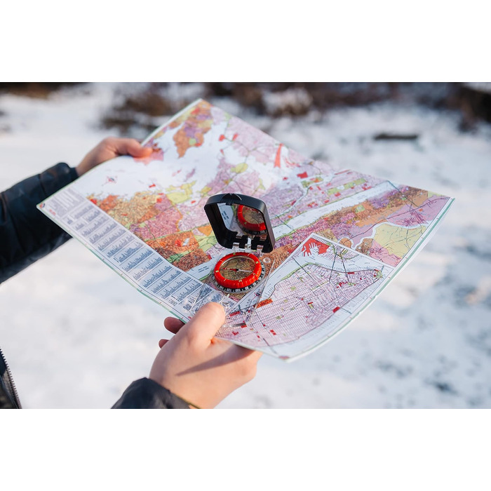 Sight Compass Adjustable Declination – Pathfinder Compass Survival Camping | Base Plate Compass Kids Navigation | Orienteering Compass Hiking Map Reading Military Compass Backpacking