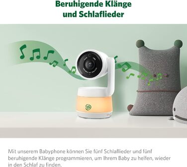 Відеоняня LeapFrog LF2513 без Wi-Fi з IPS екраном 2.8 дюйма, поворотна, з нічним баченням, датчиком температури, радіусом дії 300 метрів та тривалістю роботи батареї 12 годин