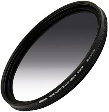 Фільтр Dörr Digiline Градієнт сірого, 2 ступені затемнення, ND 0.6X, з міцного Resin, безбарвний, з різьбою для передньої частини (58 мм)