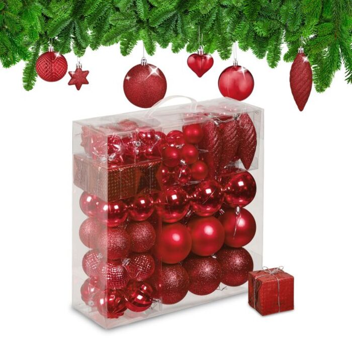 Relaxdays Christmas Baubles Set of 110
