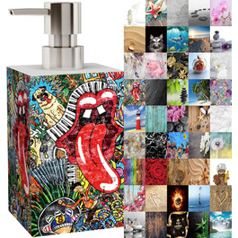 Дозатор для мила | Широкий вибір стильних дозаторів для мила | Сучасний дизайн | Акцент для будь-якої ванної кімнати (Графіті)