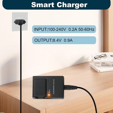 Зарядний пристрій MH-24 для акумуляторів EN-EL14/EN-EL14A (Nikon D3100, D3200, D3300, D3400, D3500, D5100, D5200, D5300, D5500, D5600, P7000, P7100, P7700, P7800)