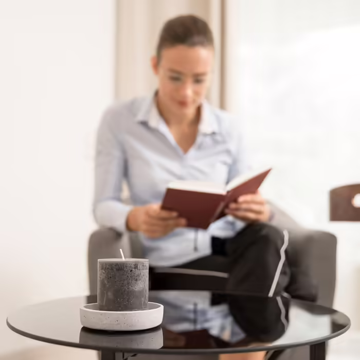 Relaxdays Side Table Glass and Metal Round