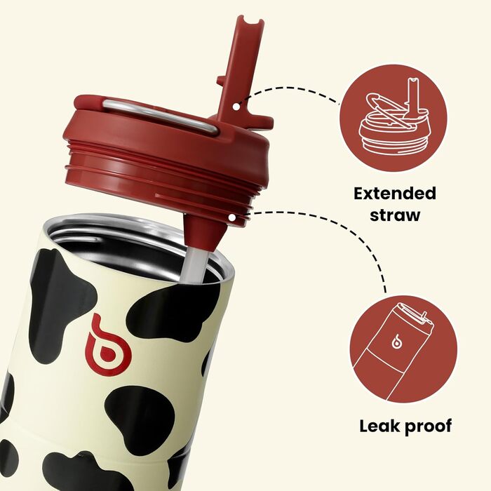 BOTTLE BOTTLE Insulated Stainless Steel Water Bottle 750 ml with Straw, Lid & Handle – Leak-Proof, BPA-Free, Double-Walled – Ideal Water Bottle for Sports, Travel & Fitness (Green) (Stainless Steel)
