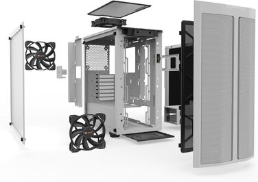 Корпус для ПК be quiet! Pure Base 500DX White, 3 вентилятори Pure Wings 2, ARGB підсвітка, підтримка радіаторів до 360мм, загартоване скло, білий