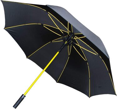 COLLAR AND CUFFS London XL Golf Umbrella - Windproof, Fiberglass Ribs, Automatic Open/Close - Red & Yellow
