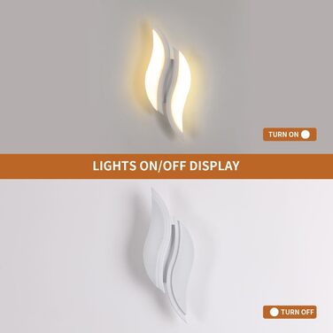 LED настінний світильник Dorlink, сучасна лампа для спальні, вітальні, коридору, сходинок, тепле біле світло 3000K, стиль Арт Деко, листя