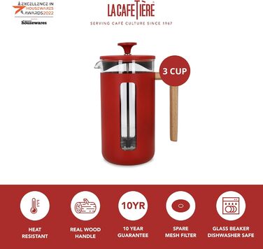 Френч-прес La Cafetière Pisa з нержавіючої сталі, зелений, на 3 чашки, у подарунковій коробці