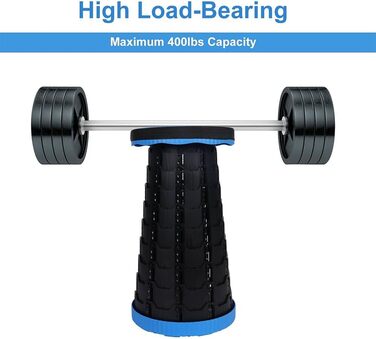 Складаний стілець для кемпінгу з регулюванням висоти, 6-45 см, вантажопідйомність 181 кг, портативний з ременем для перенесення (Блакитний - 1 шт.)